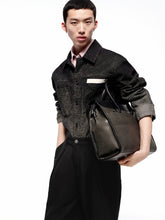 Men's Splatter Fade Jacquard Denim Jacket